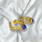 Bague couronne de lierre lapis-lazuli
